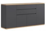 Комод BRW YAMAEL 4д2ш 1840x930x420 мм графіт/дуб артізан (S570-KOM4D2S-GF/DASN)