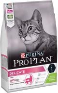 Корм Purina ProPlan сухой корм для кошек с чувствительной системой пищеварения ягненок 3 кг