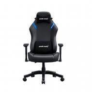 Крісло ігрове Anda Seat Luna Color Size L Black/Blue PVC чорно-блакитний