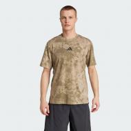 Футболка Adidas POWER AOP TEE JX6286 р.S коричневый