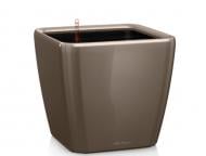Кашпо пластик Quadro Premium LS квадратний сіро-коричневий 32 л Lechuza (16185)