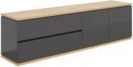 Тумба под ТВ BRW YAMAEL 2д2ш 1840x540x420 мм дуб артизан/графит (S570-RTV2D2S-GF/DASN)