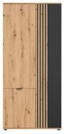 Шкаф BRW VABRES 3д 1955х905х560 мм дуб артизан / чорный (S620-SZF3D-DASN/DASN/CA)