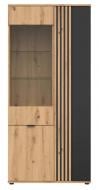 Витрина BRW VABRES 2д1W 1955х905х400 мм дуб артизан / чорный (S620-REG2D1W/90-DASN/DASN/CA)