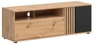Тумба под ТВ BRW VABRES 1д1ш 1355x465x400 мм дуб артизан/черный(S620-RTV1D1S-DASN/DASN/CA)