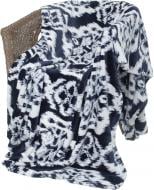 Плед Flannel Monogram 200x220 см синий с белым La Nuit