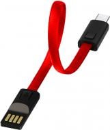 Кабель ColorWay USB Type-C – USB 0,22 м красный (CW-CBUC023-RD) брелок 2.4 A