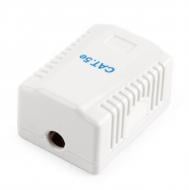 Розетка комп’ютерна однопортова з екраном RJ-45, 5Е cat IP20 білий NCAC-1F5E-01