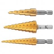 Набор сверл ступенчатых NEO tools HSS TiN 3-20 мм шестигранных 3 шт. 08-948