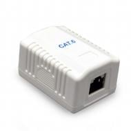 Розетка комп’ютерна однопортова з екраном RJ-45, 6 cat IP20 білий NCAC-1F6-01