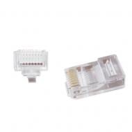 Коннектор Cablexpert LC-PTU-01/100, 8P8C, CAT-5e, UTP, со сквозными отверстиями (100 шт.)