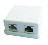 Розетка компьютерная NCAC-FS-SMB2, двухпортовая RJ45, 6 cat IP20 белый NCAC-FS-SMB2