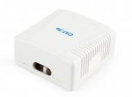 Розетка комп’ютерна на 2 порти з екраном RJ-45, 5Е cat IP20 білий NCAC-2F5E-01