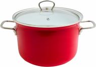 Кастрюля с крышкой Emalia Olkusz 5,0 л красная 2LX22E101