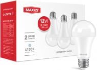 Лампа світлодіодна Maxus 3 шт./уп. 12 Вт A60 матова E27 220 В 4100 К 3-LED-778