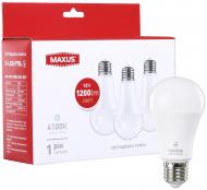 Лампа светодиодная Maxus 3 шт./уп. 12 Вт A60 матовая E27 220 В 4100 К 3-LED-778