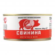 Свинина тушеная Алан аппетитная в желе 338 г 4823036503705