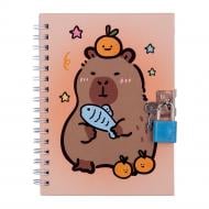 Блокнот дитячий на замочку Forme Capybara 110х150 мм 48 арк. KIDS Line
