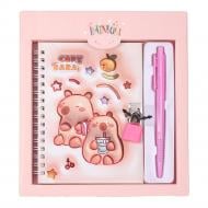 Блокнот дитячий на замочку Forme Capybara з ручкою