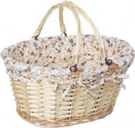 Корзина плетеная с текстилем 37x26x18 см 8628 48504-M