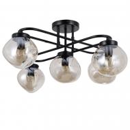 Люстра потолочная Victoria Lighting 5x5 Вт E14 черный August/PL5 black