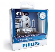 Автолампа галогенна Philips CrystalVision H11 55 Вт 2 шт.(PS12362CVSM)