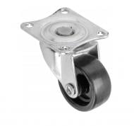 Ролик мебельный GTV d30 мм h-43 мм повортный без стопора черное (колесо для мебели) упаковка 20 шт KM-015030-20