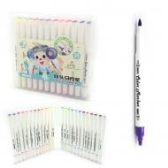 Фломастеры двухсторонние 239-24 Mouse 24 цвета 165 мм кисточка/скошенный наконечник J.Оtten