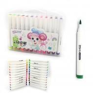 Фломастеры двухсторонние 237-24 Mouse треугольная форма 24 цвета 130 мм кисточка/штамп J.Оtten