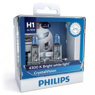 Автолампа галогенная Philips CrystalVision H1 55 Вт 2 шт. (PS12258CVSM)