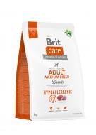 Корм сухий для середніх порід Brit Care Hypoallergenic Adult з ягням 3 кг