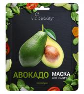 Маска тканинна для обличчя VIA Beauty Зволожуючий догляд з олією авокадо 30 г 1 шт.