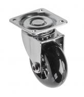 Ролик мебельный GTV Brazylia d35 мм h-50 мм повортный без стопора черный (колесо для мебели) упаковка 20 шт KM-RD-35-SF-20