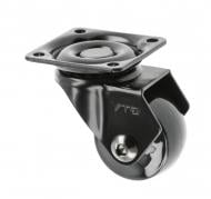 Ролик мебельный GTV CALIBRO d35 мм h-50 мм повортный без стопора черный (колесо для мебели) упаковка 4 шт KM-CALIBRO-35MM-BH-20