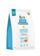 Корм сухой беззерновой для больших пород Brit Care Grain-free Junior с лососем 3 кг