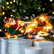 Фигурка с подсветкой подвесная Санта с оленями 24 см разноцветный DH-NY-76 COLOR Фигурка с подсветкой подвесная Санта с оленями 24 см разноцветный DH-NY-76 COLOR