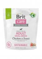 Корм сухий для малих порід Brit Care Sustainable Adult Small Breed з куркою 1 кг
