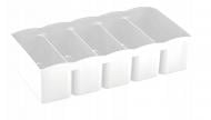 Контейнер для зберігання Dunya Plastik 7407 білий універсальний 5 комірок 105x275x65 мм
