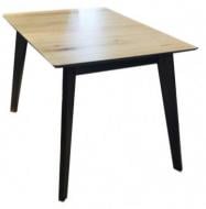 Стол обеденный PAVLYK Милан 1200(1580)x800x750мм натуральный/черный