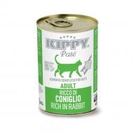 Корм вологий для котів KIPPY з кроликом, паштет, ж/б 400 г