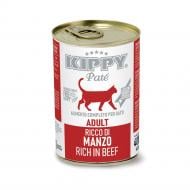 Корм вологий для котів KIPPY з яловичиною, паштет, ж/б 400 г