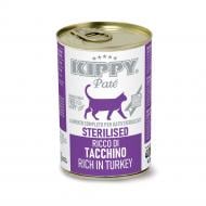 Корм вологий для стерилізованих котів KIPPY з індичкою, паштет, ж/б 400 г
