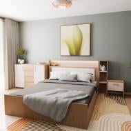 Ліжко Kartissa Макадамія 160x200 см дуб кремона торро