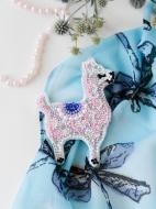 Набор для вышивания бисером Розовая лама AD-217 61х87 мм Абрис Арт