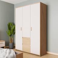 Шкаф для одежды Kartissa Макадамия 3д2ш 2065х1420х510 мм дуб кремона торро / макадамия