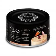 Корм вологий для котів Cherie Healthy Living, мус з курки та моркви для котів, ж/б 80 г