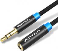 Кабель Vention Audio 3.5 мм M - 3.5 мм F 0,5 м чорний (VAB-B06-B050-M)