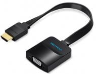 Адаптер Vention Flat HDMI-VGA зі звуком і живленням 0,2 м чорний (ACKBB)