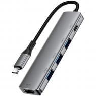 Док-станция Acefast J16 titanium grey (6974316285915)
