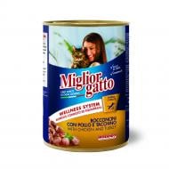 Корм вологий для котів Morando MigliorGatto Шматочки з куркою та індичкою, ж/б 400 г